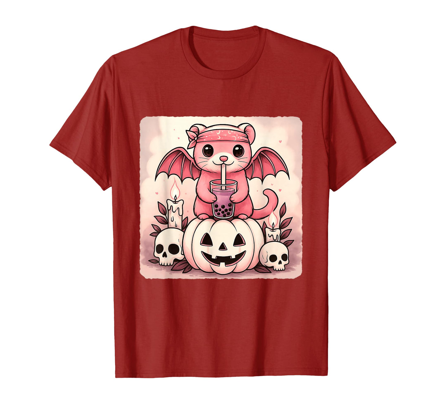 Ferret Bat Kawaii Pastel Goth Creepy Cute Skeleton T-Shirt