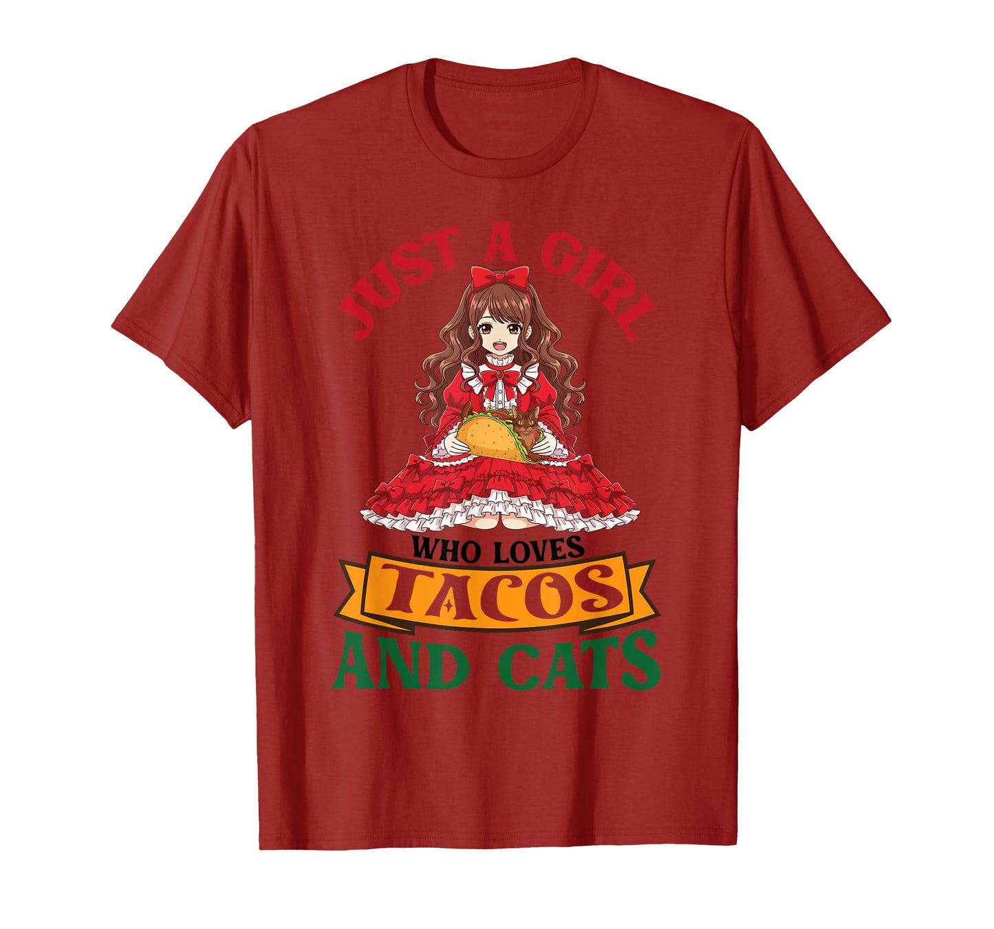 Just A Girl Who Loves Tacos and Havana Brown Cats Mother Mom T-Shirt