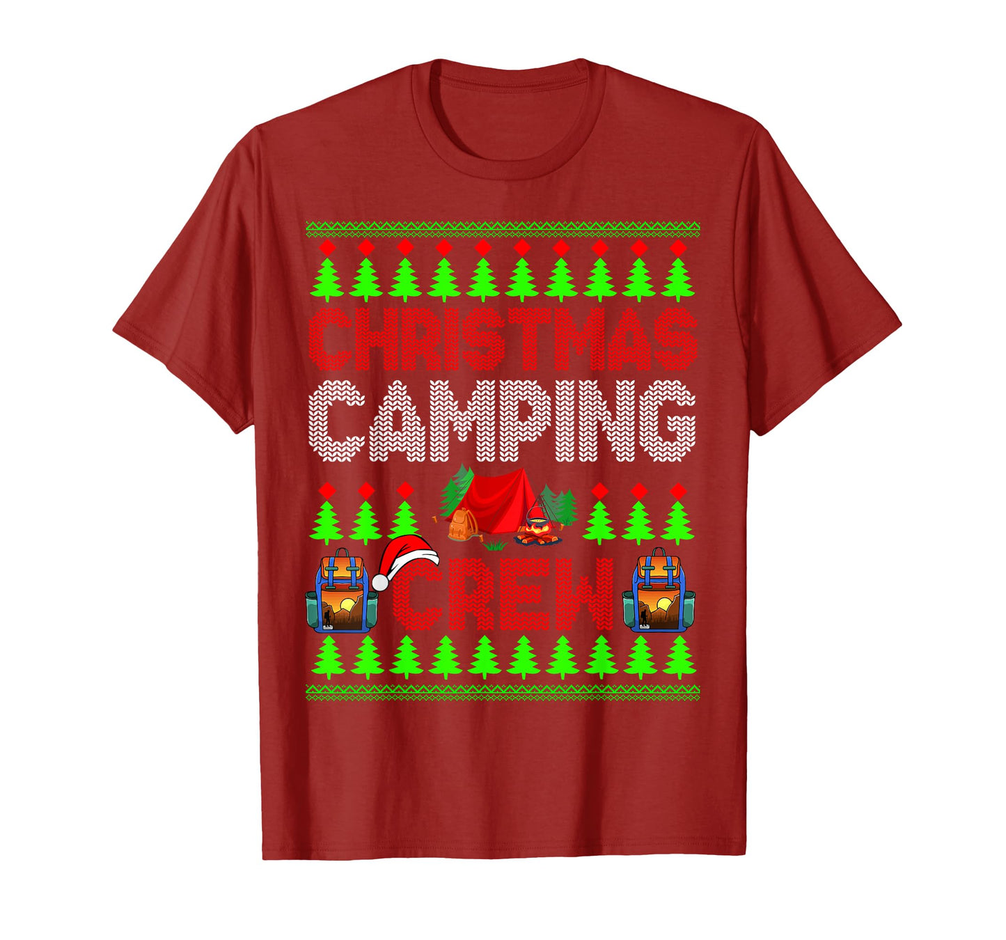 Christmas Camping Crew Xmas Sweater Santa Camper Camping T-Shirt