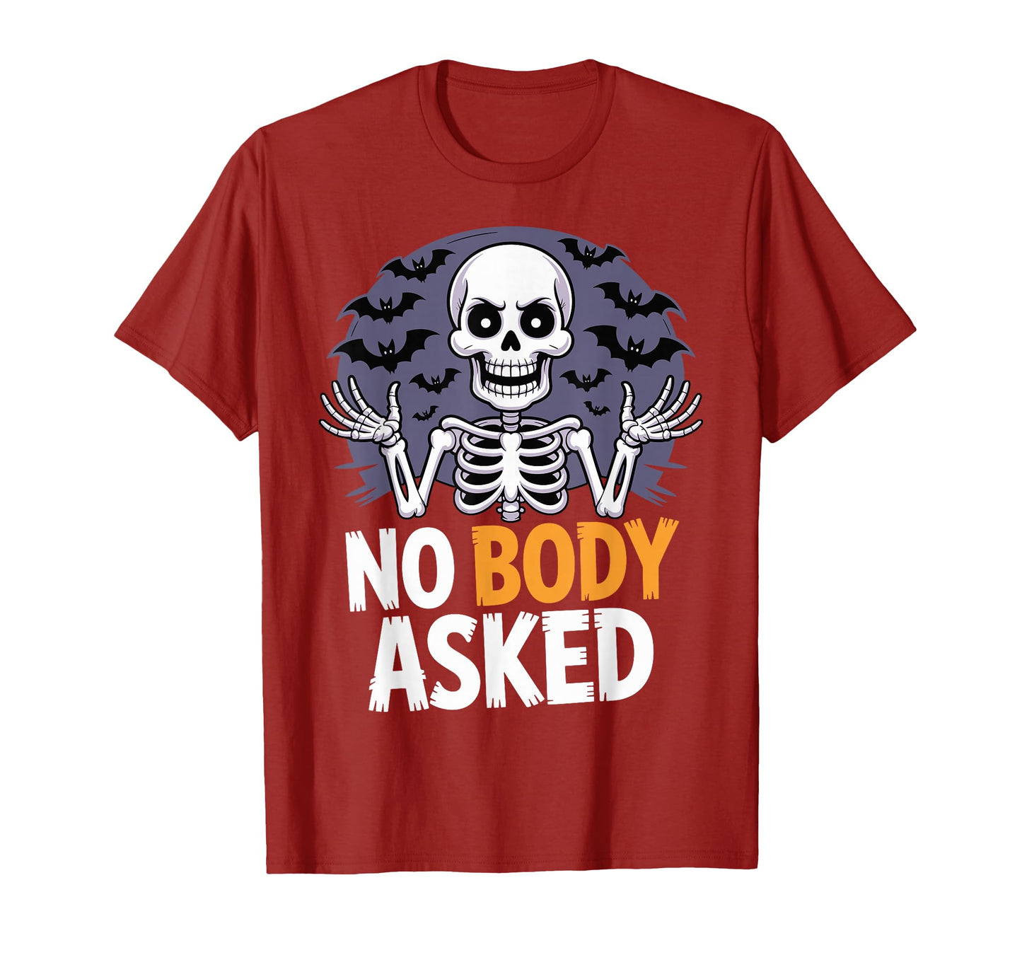 Spooky Cartoon Costume Funny Halloween Skeleton T-Shirt