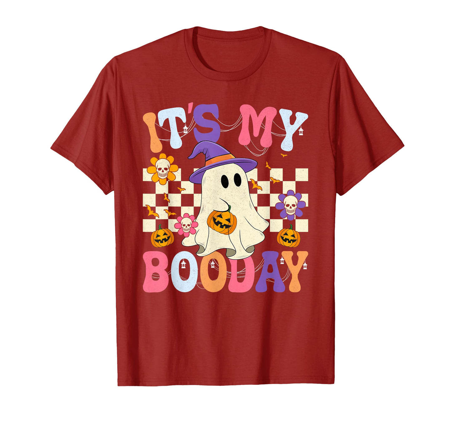 It's My Boo Day Halloween Birthday Ghost Boys Girls Kids T-Shirt
