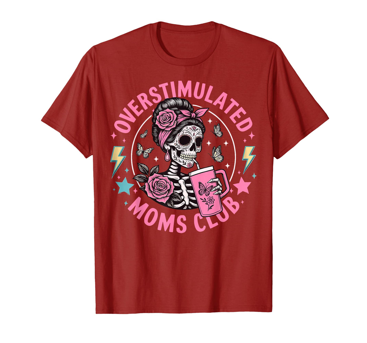 Overstimulated Moms Club Unique Neurotype Mom Mental Health T-Shirt