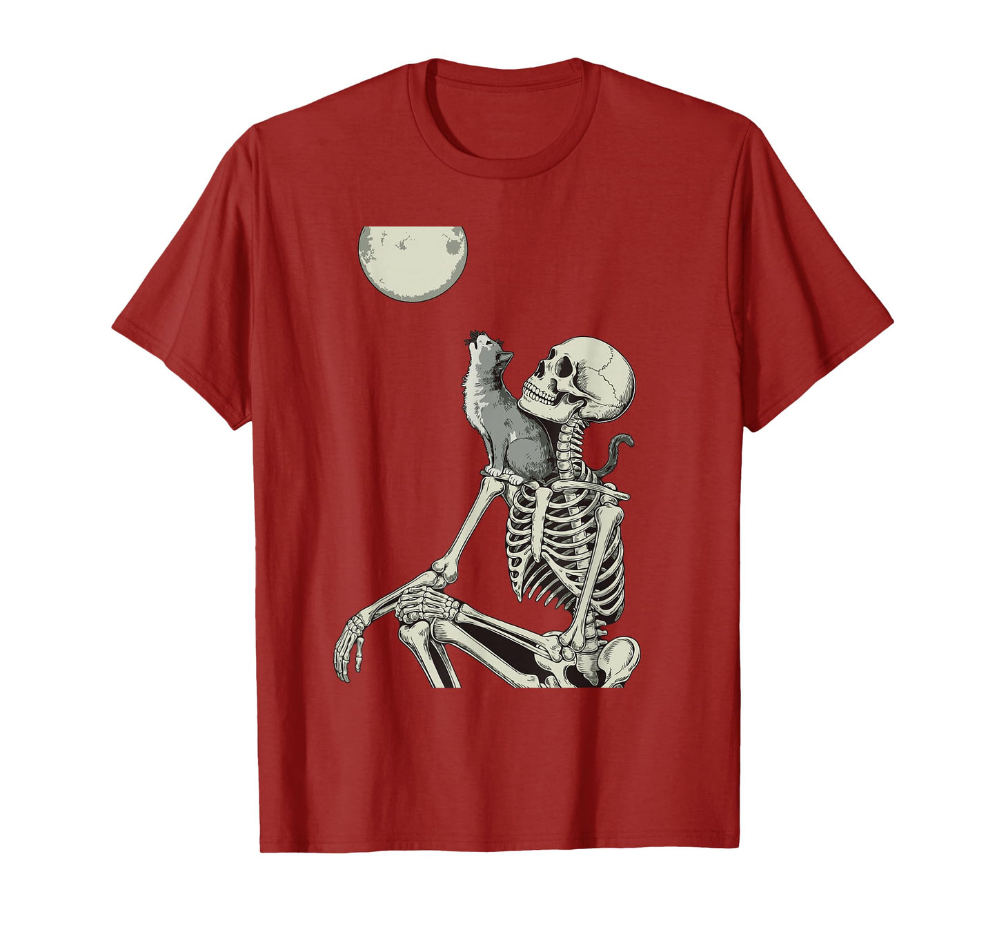 Cat Skeleton Halloween T-Shirt