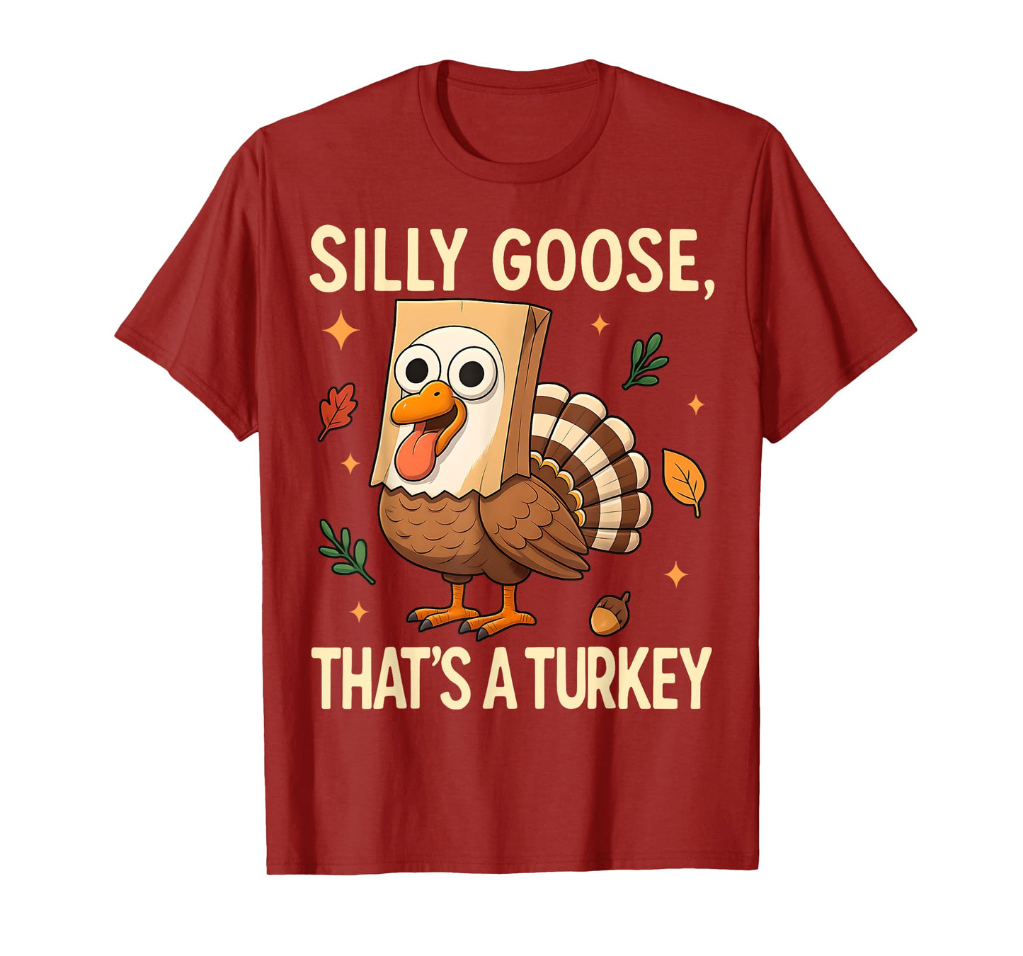 HUGvyn Thanksgiving: Silly Goose Face Turkey Family Matching T-Shirt