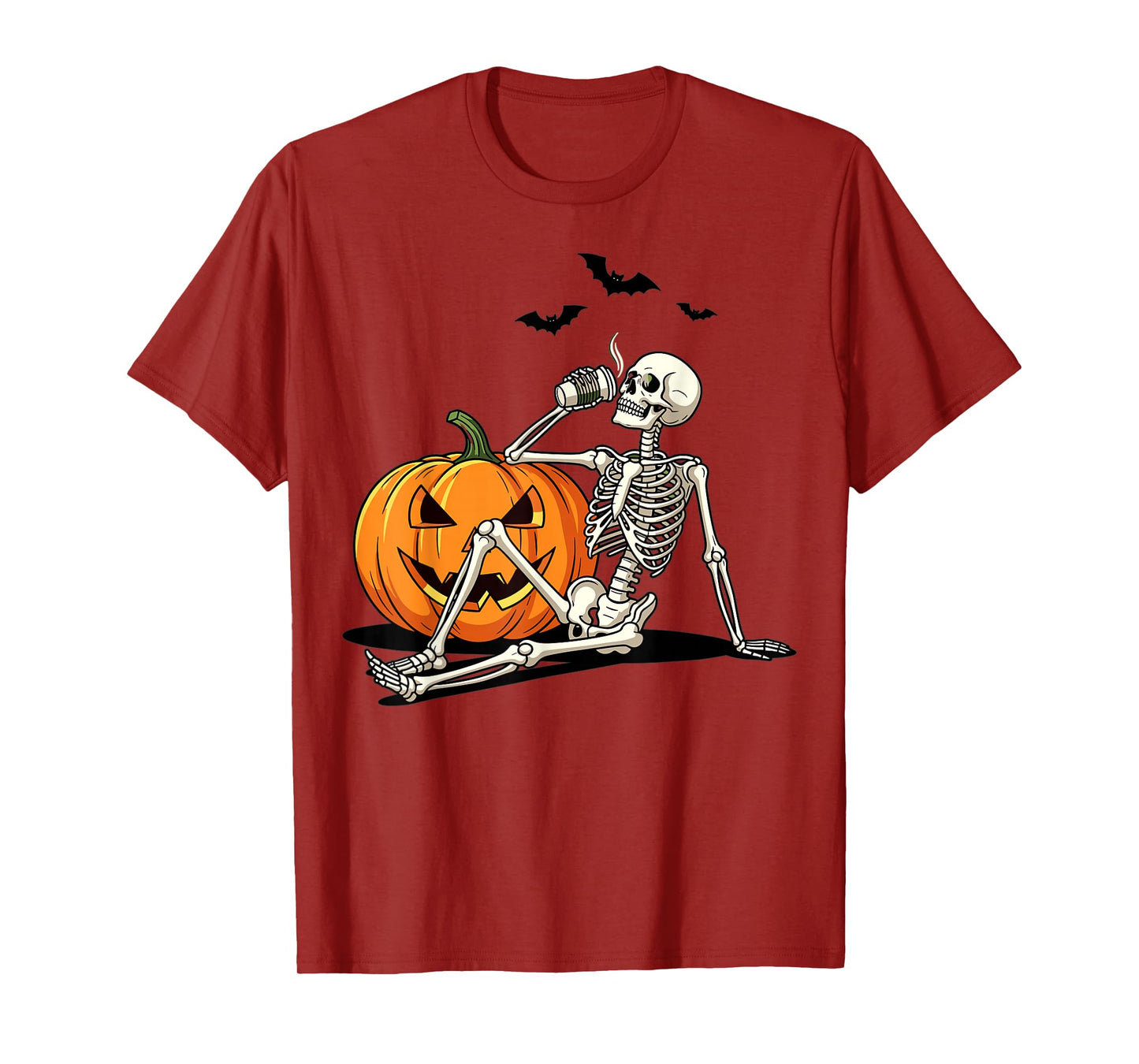 Skeleton Pumpkin Spice Latte Fall Autumn Funny T-Shirt