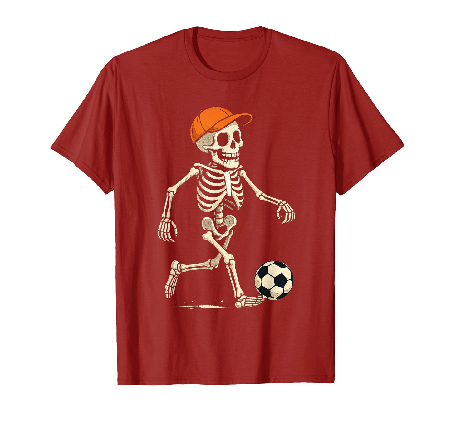 Skeleton Soccer Halloween Costume Funny Men Boys Kids Tee T-Shirt