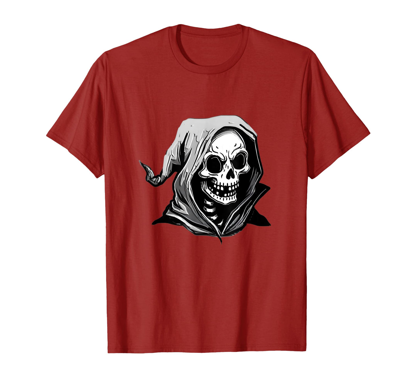 Freaky Freddy Scary Halloween Skeleton face T-Shirt