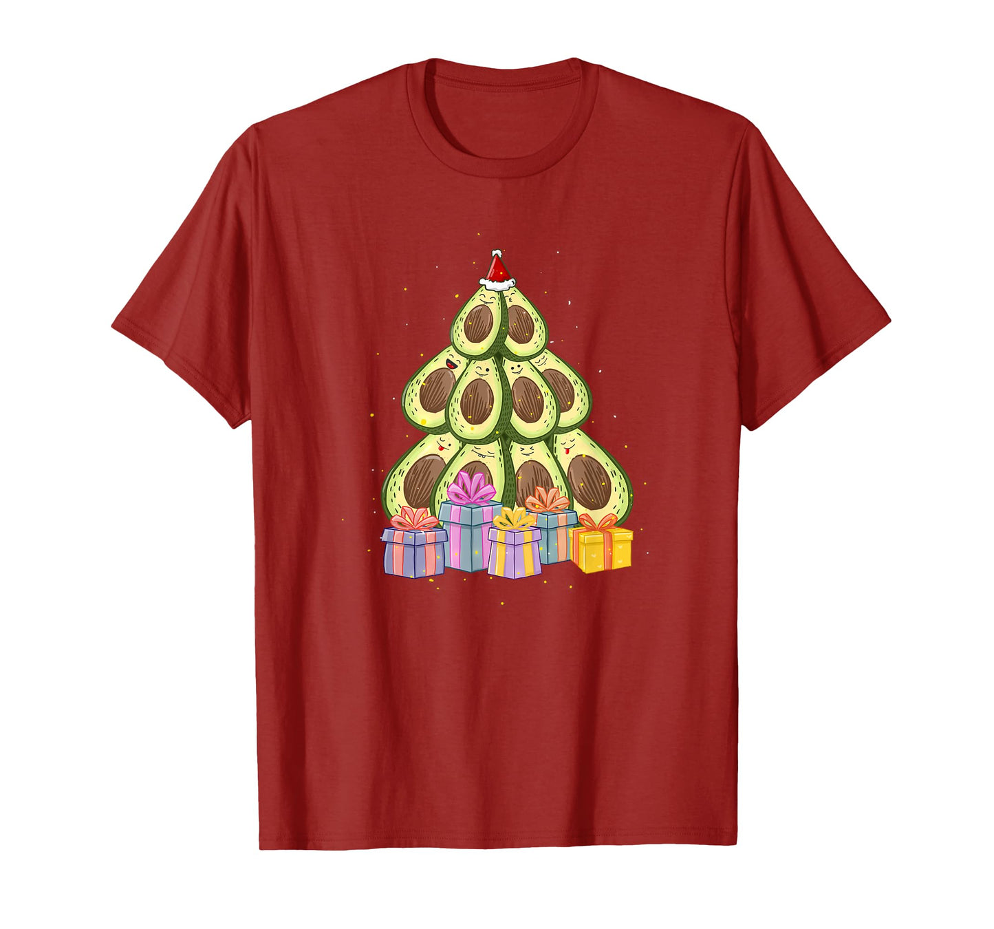 Avocado Christmas Tree Cute Festive Holiday Lover T-Shirt