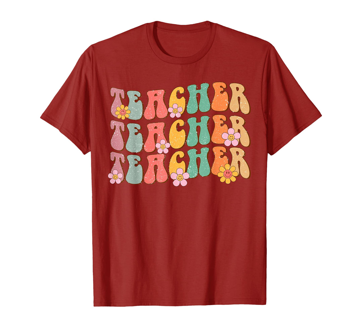 Groovy Teacher Cute Daisy Flower Retro Back to School T-Shirt