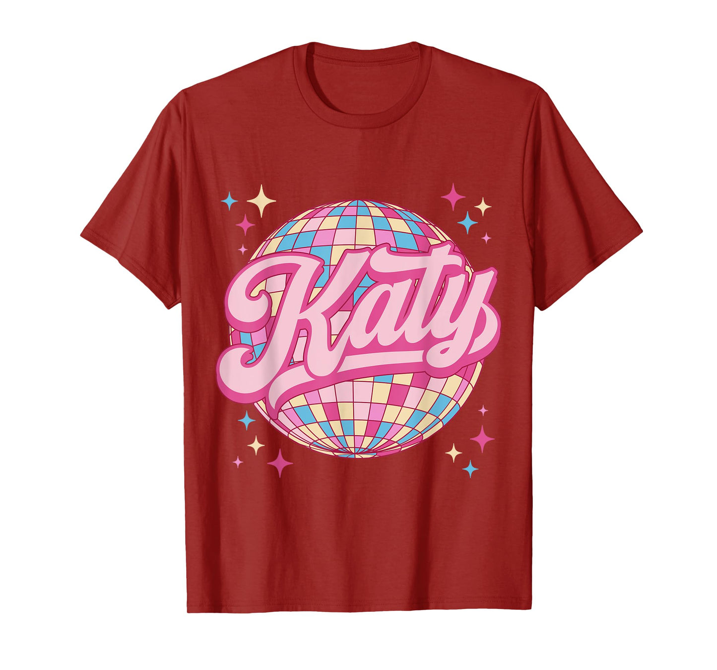 Retro Katy First Name Personalized Disco 80s T-Shirt