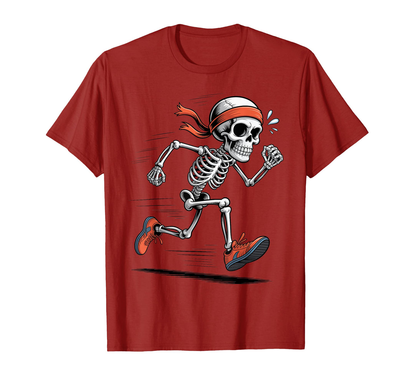Creepy Skeleton Running Halloween Spooky Season Toddler Kids T-Shirt