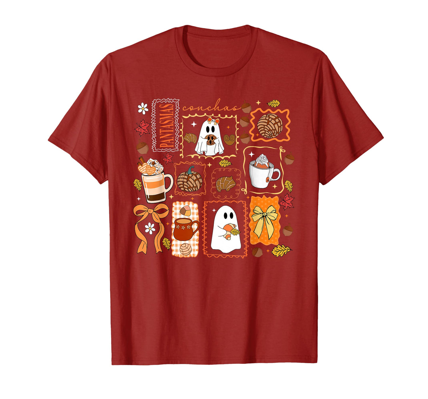 Spooky Conchas, Mexican Ghost Pantasmas, Spanish Halloween T-Shirt