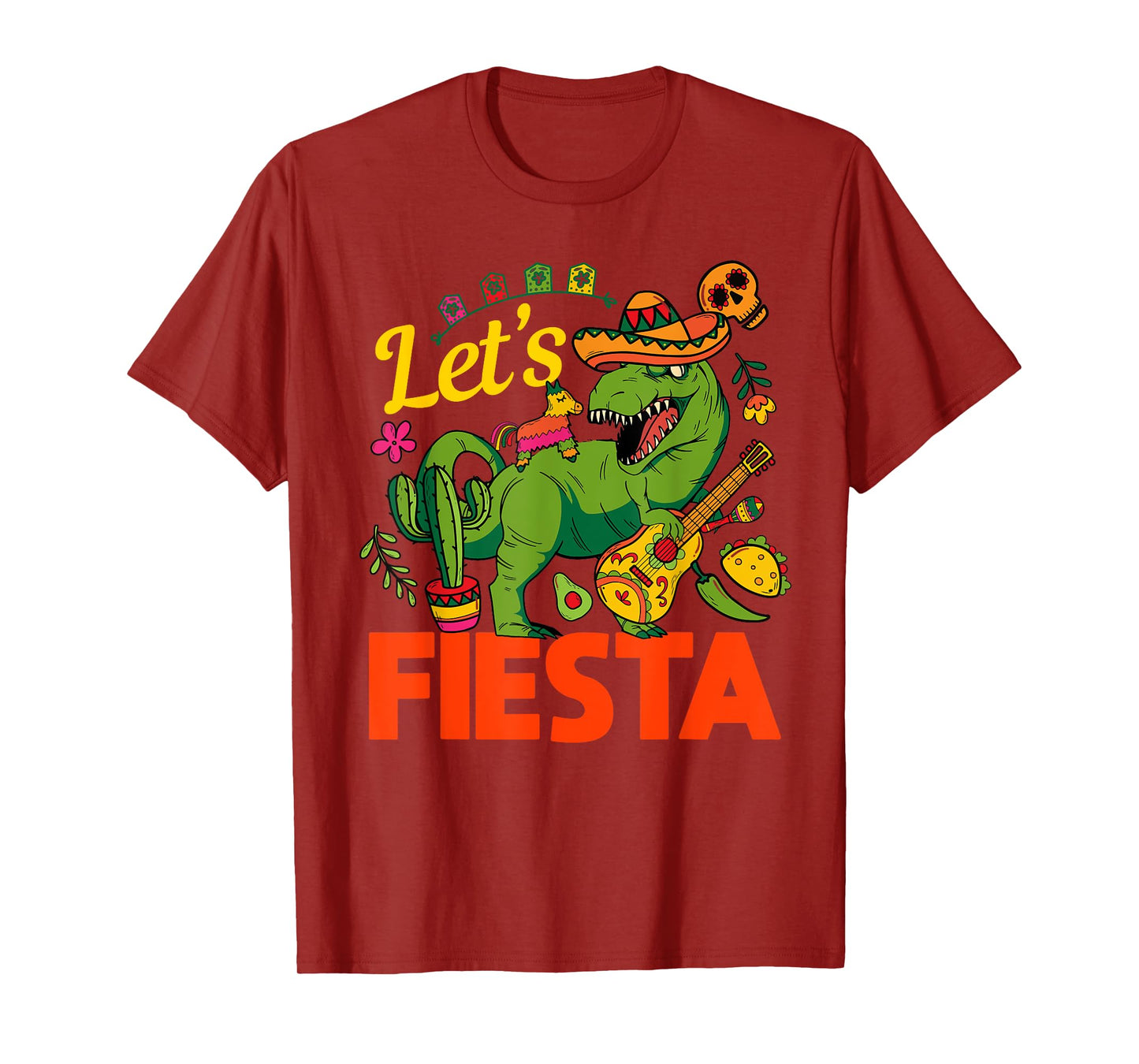 Let's Fiesta Cinco De Mayo Camisa Mexicana Hombre T-Shirt