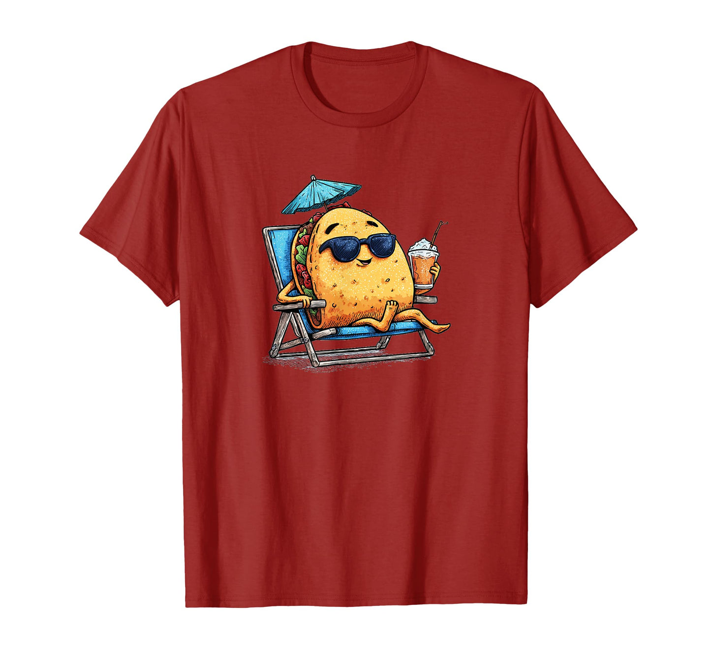 Nice Taco Look with Sunglasses for Holiday and Vacation Fans T-Shirt