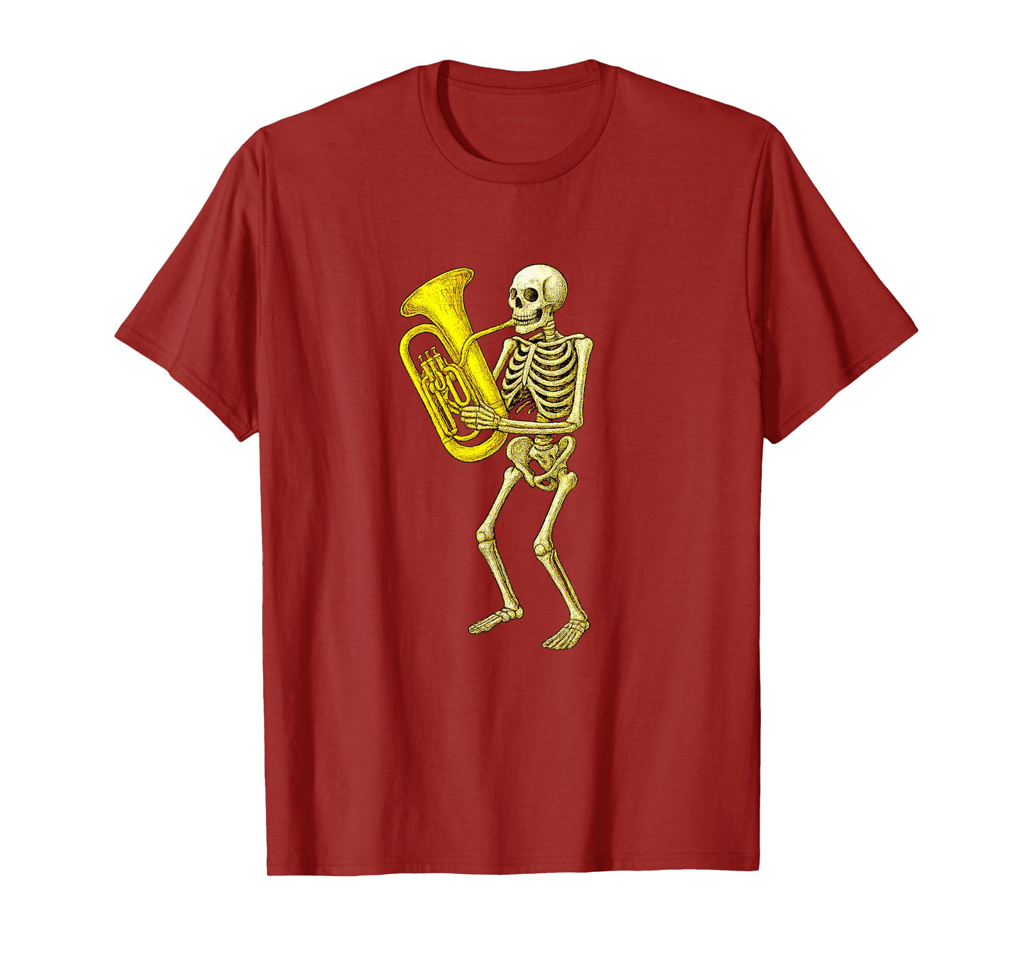 Skeleton Playing Euphonium - Marching Band Orchestra T-Shirt
