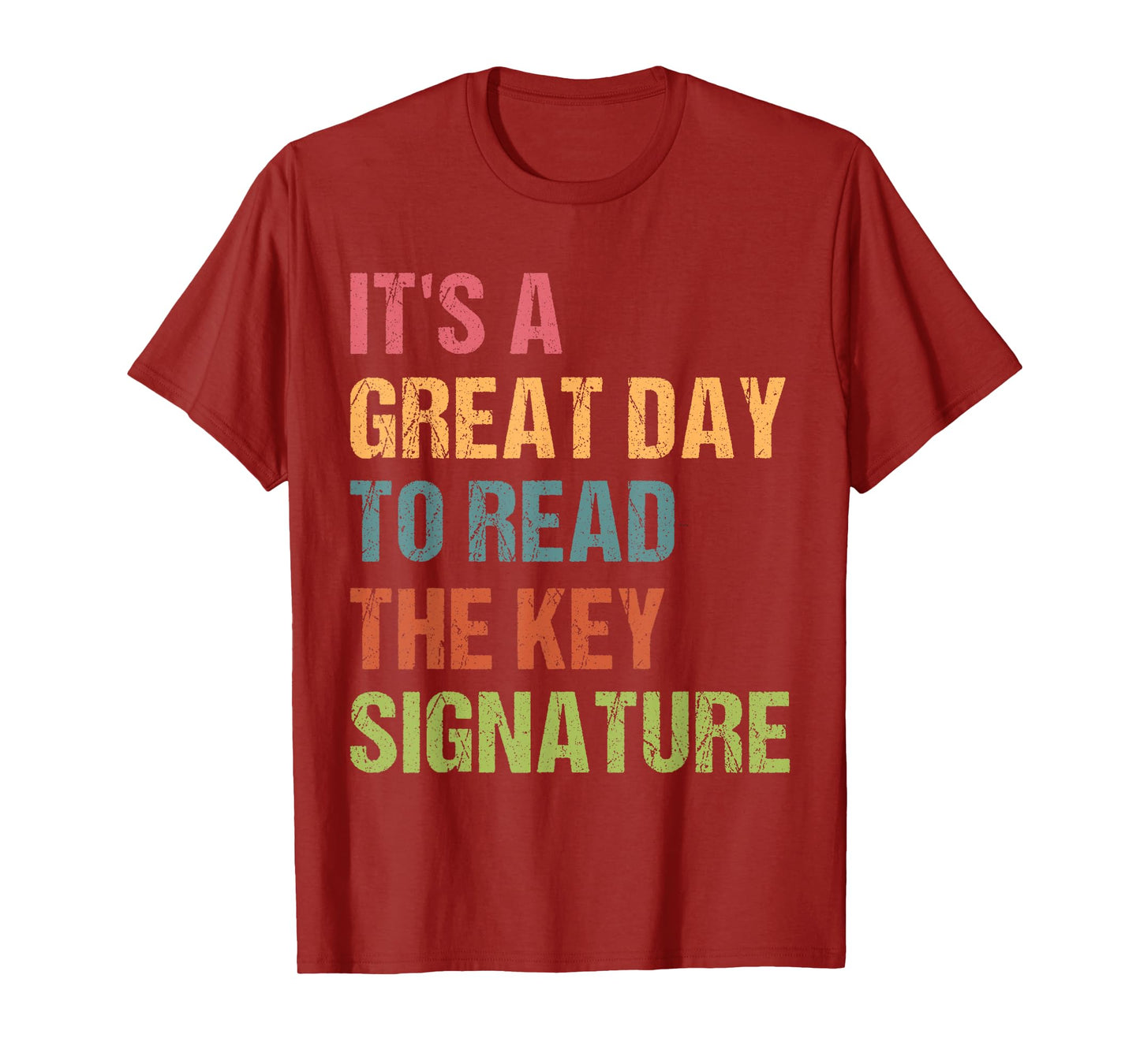 Band Director Music Teacher Choir Teacher Gifts Funny Orchestra Director Great Day to Read the Key Signature Unisex-Adults Black Cotton 100% Short Sleeve Crew Neck T-Shirt Small