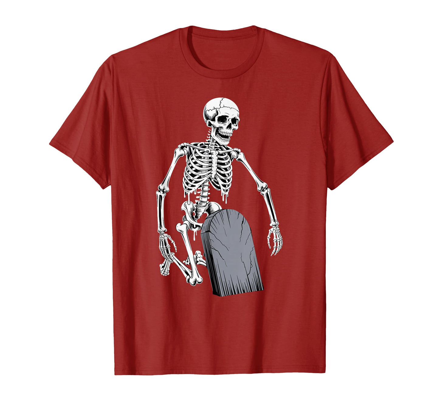 Zombie Skeleton in Haunted Forest Fantasy Horror Halloween T-Shirt
