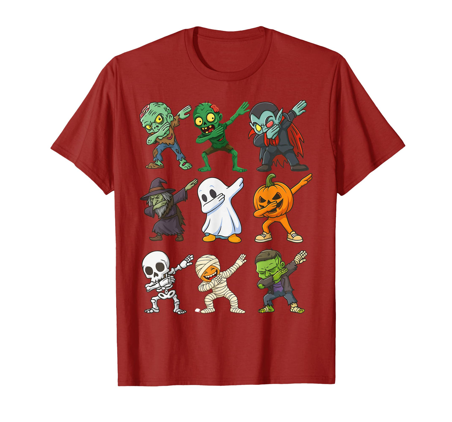Dabbing Skeleton Zombie Pumpkin Mummy Vampire Halloween Boys T-Shirt