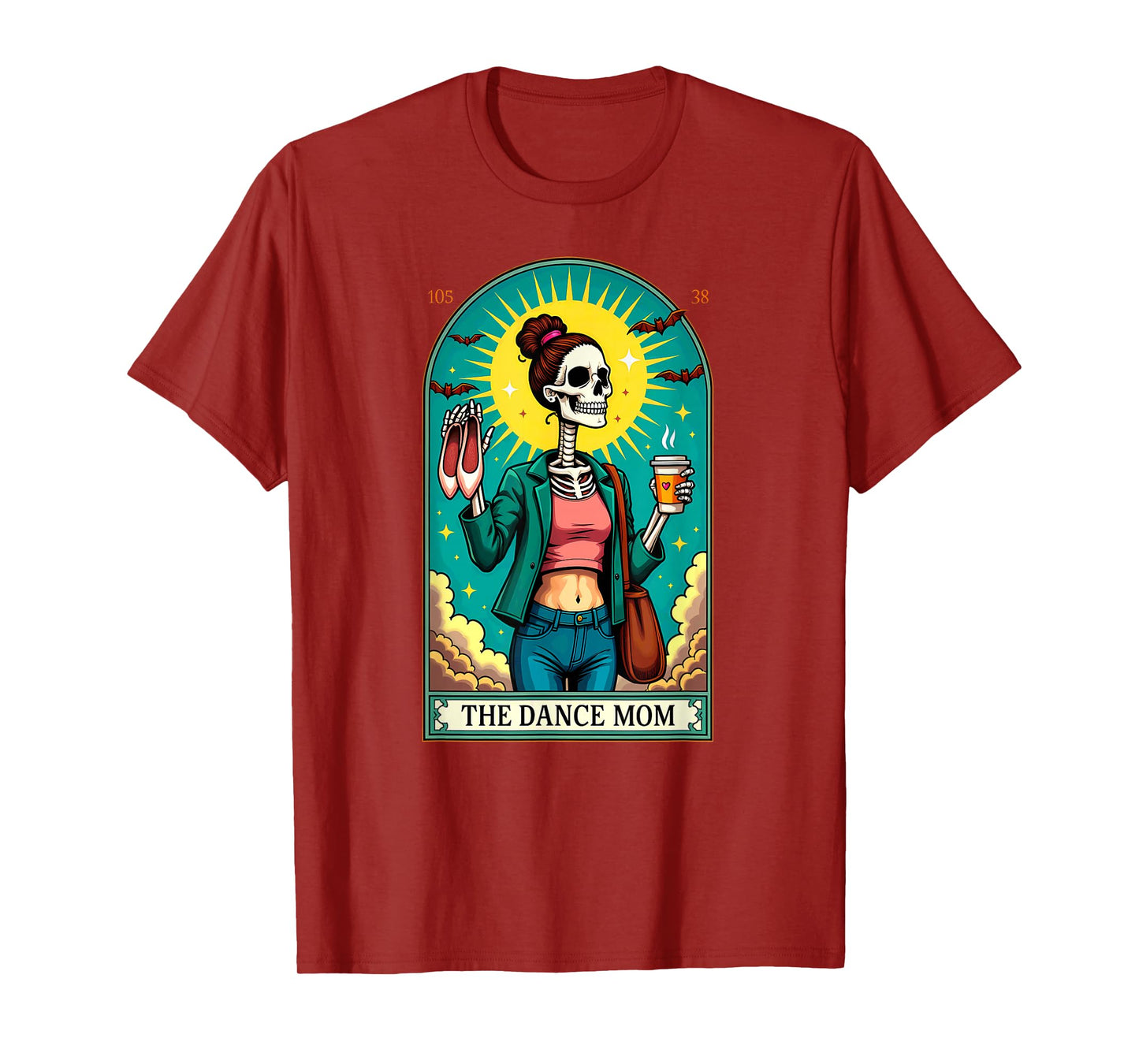 Tarot Card Dance Mom Skeleton Halloween T-Shirt