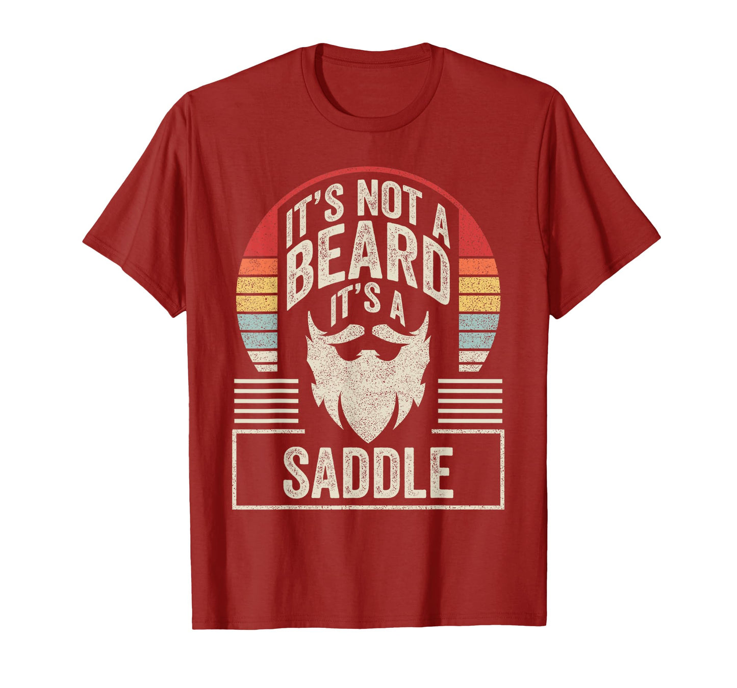 Retro Vintage It's Not A Beard It's A Saddle Funny T-Shirt
