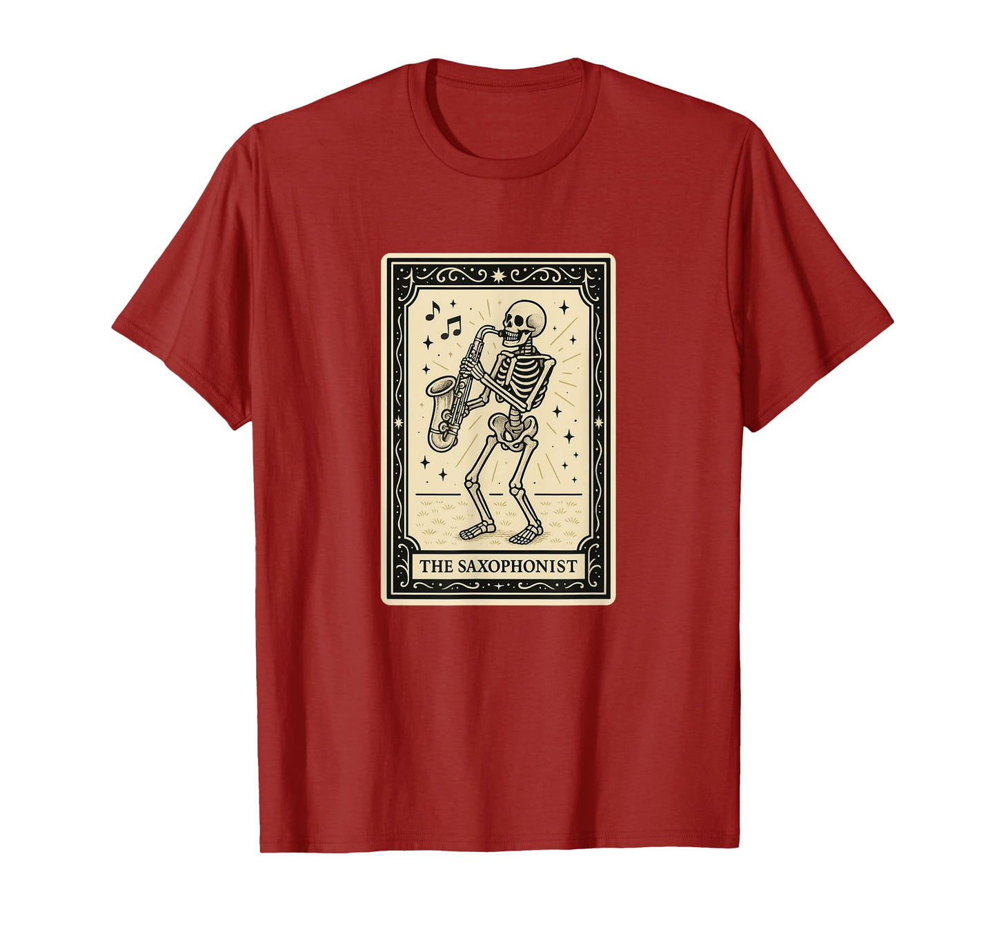 Saxophonist Tarot Card - Halloween Spooky Gothic Saxophone T-Shirt