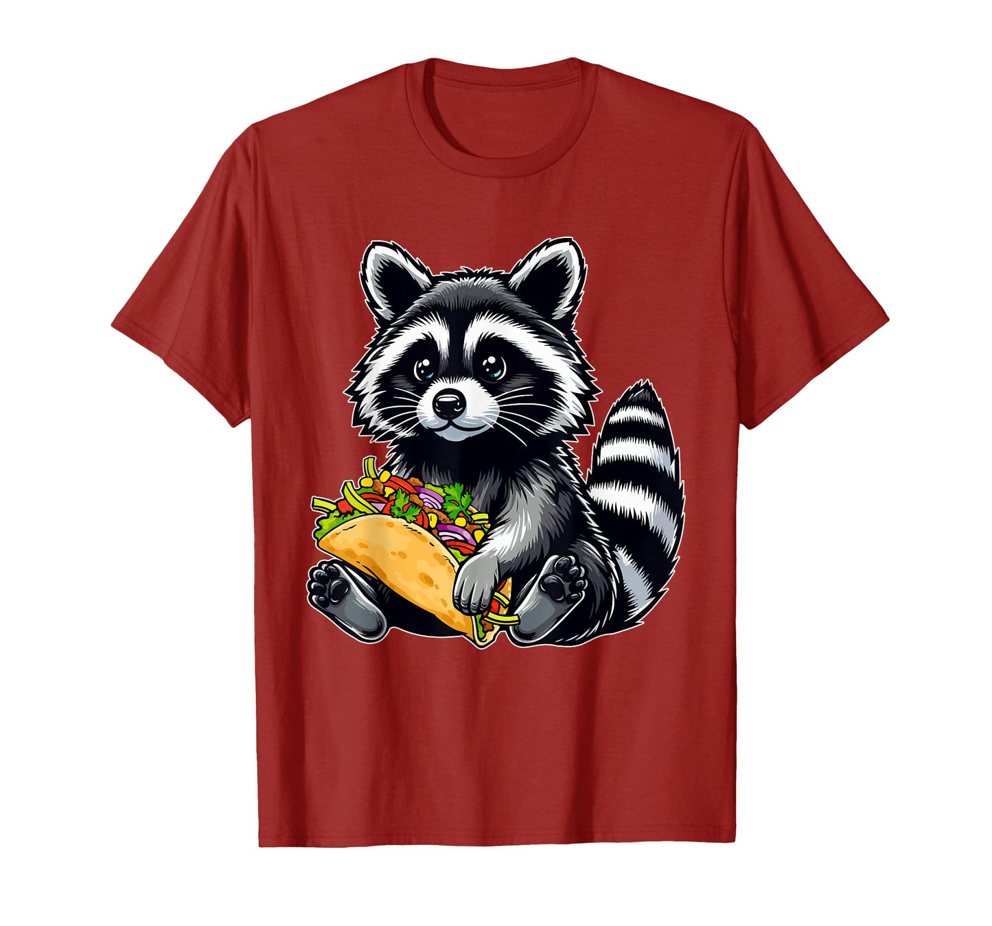 Raccoon Holding Taco Matching Zoo Animal Food Lover Kids T-Shirt
