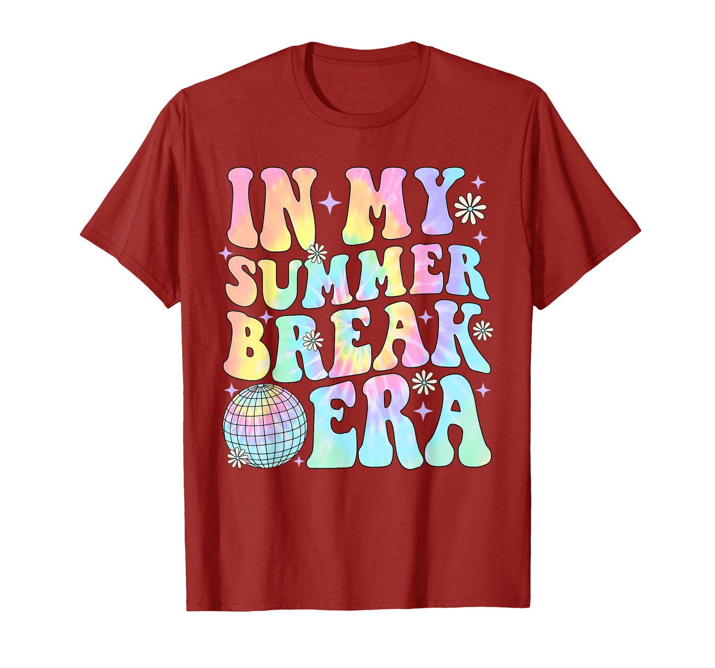 In My Summer Break Era Teacher Summer Break Vacation Groovy T-Shirt