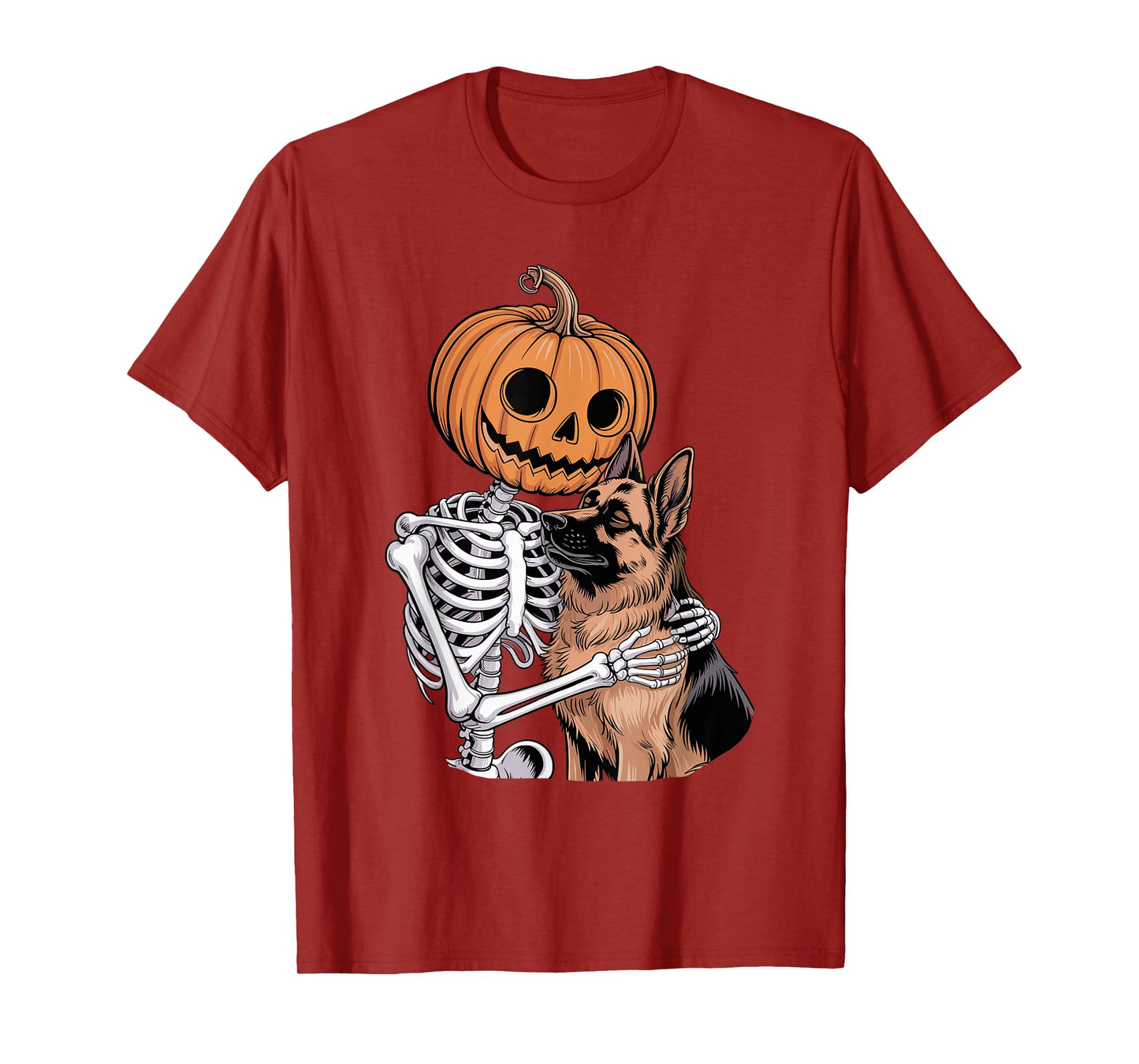 Halloween Skeleton German Shepherd GSD T-Shirt