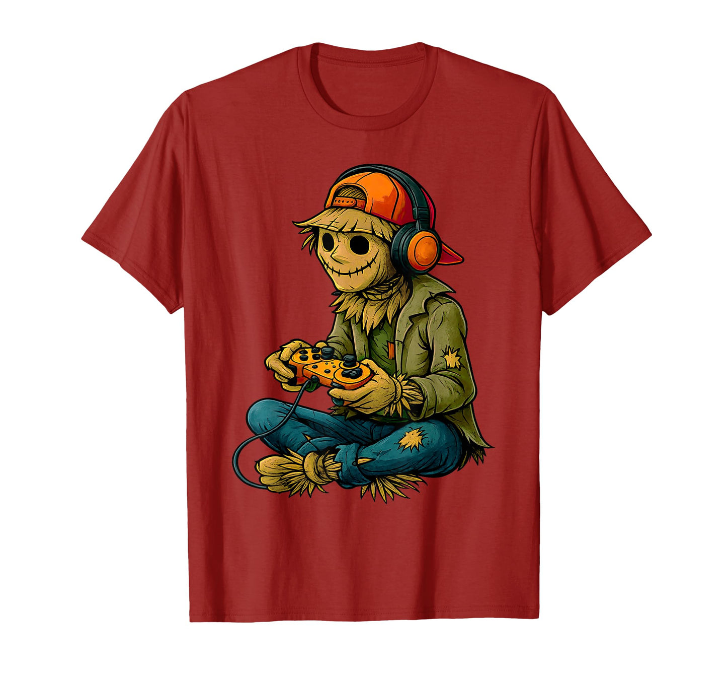 Gamer Halloween Zombie Skeleton Witch Alien Scarecrow Gaming T-Shirt