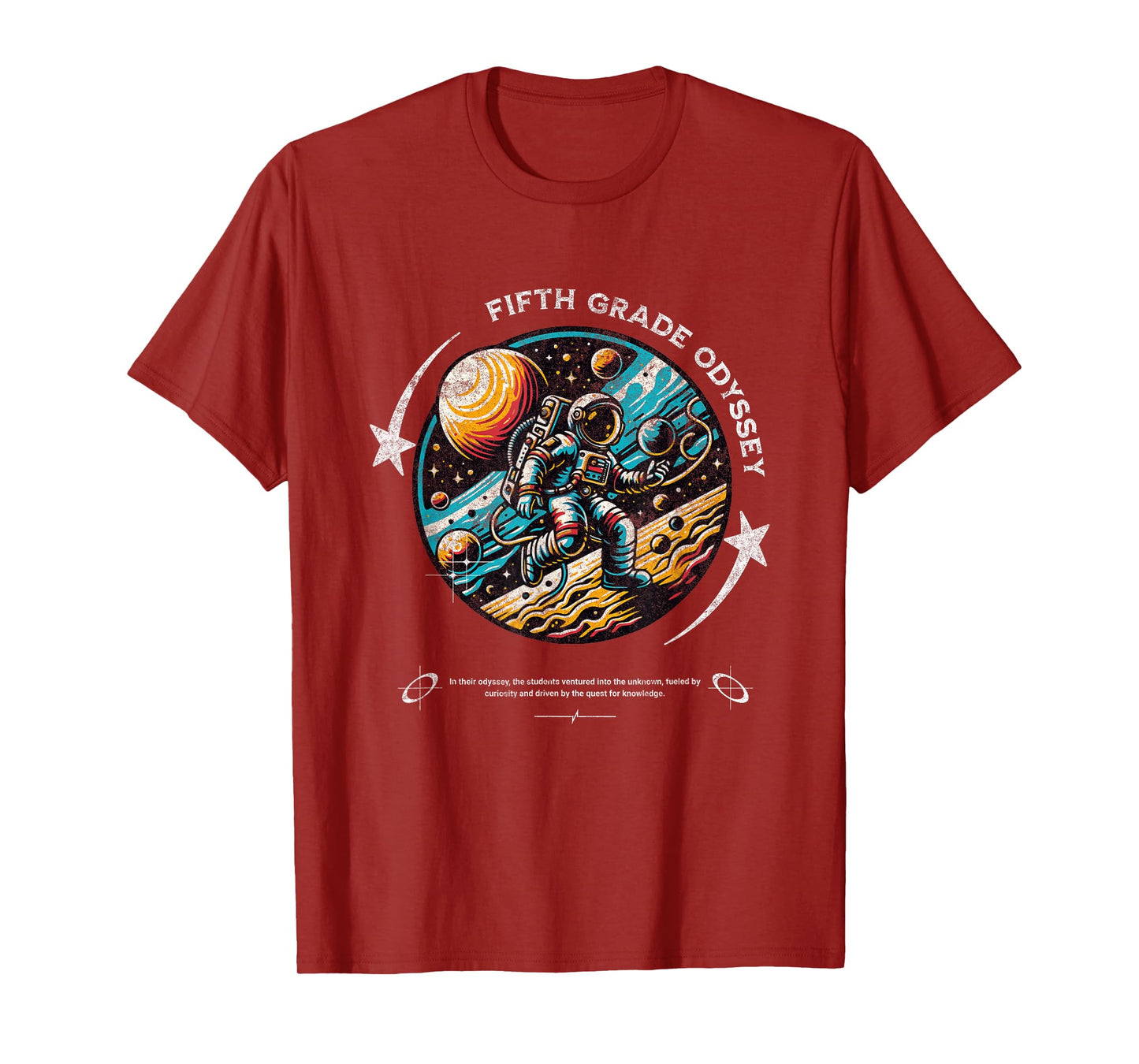 Fifth Grade Back To School Space Rocket Astronaut T-Shirt