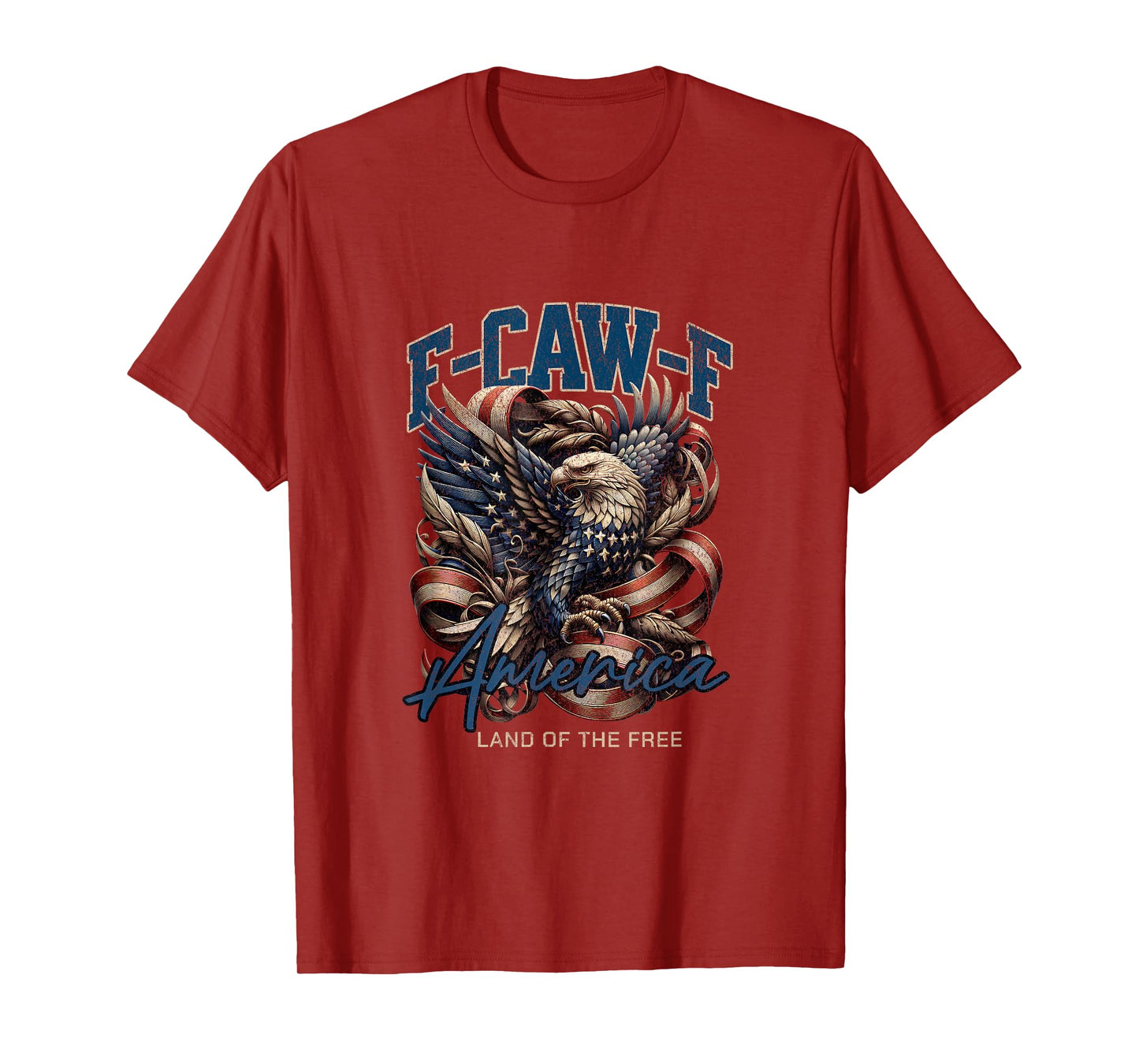 Cool Patriotic American Eagle F-CAW-F Meme Vintage Retro T-Shirt