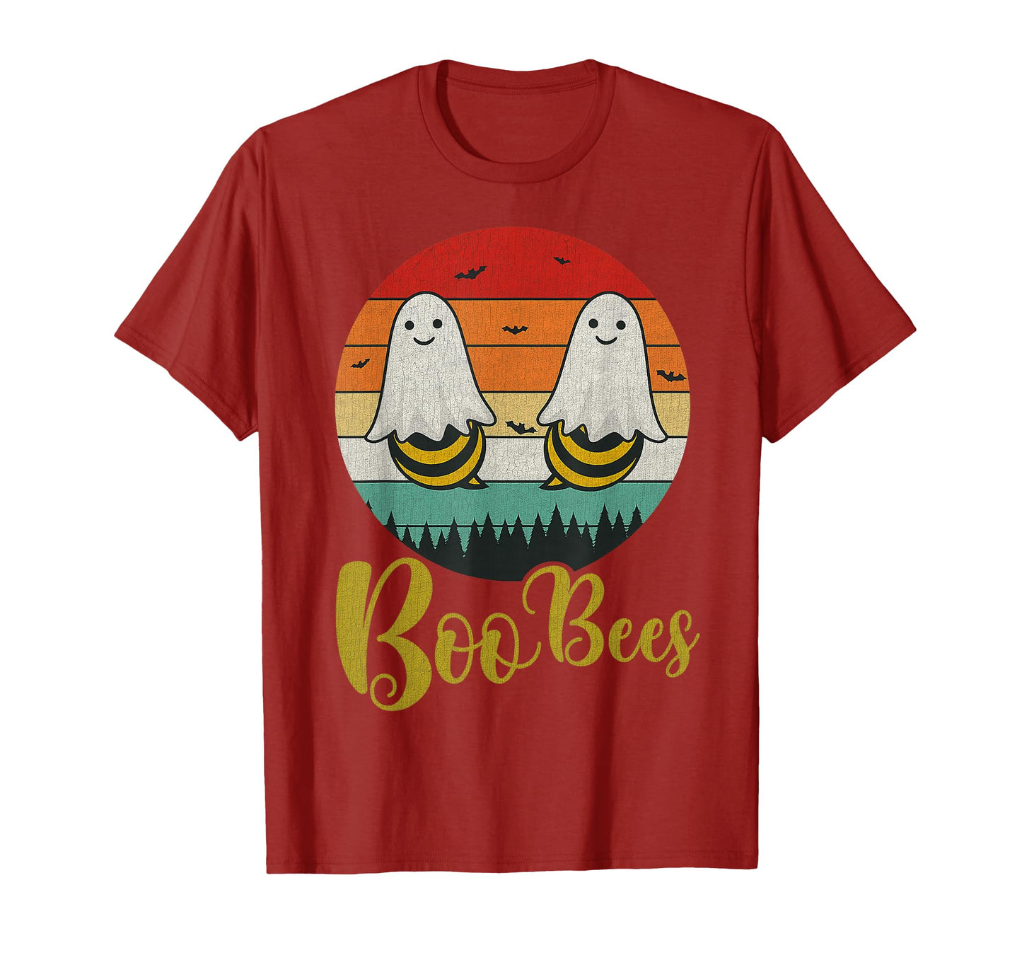 Funny Boo Bees Ghost Halloween Rainbow Costume Vintage T-Shirt