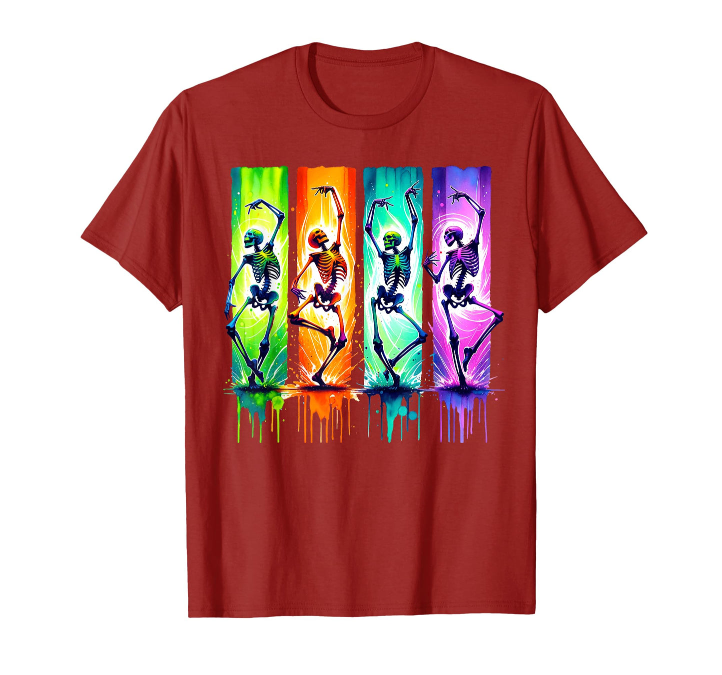 Spooky Funny Halloween Dancing Skeletons T-Shirt