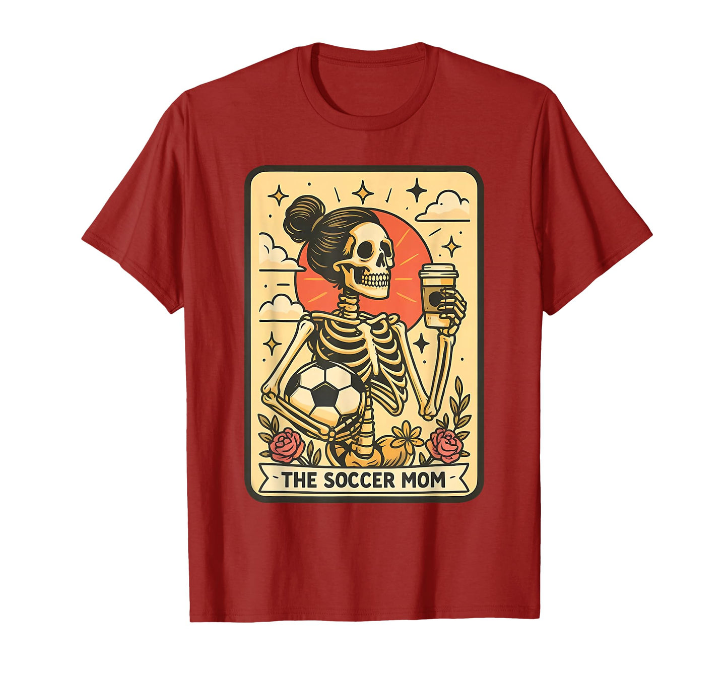 Halloween Soccer Mom Tarot Card Soccer Mama Sports Game Day T-Shirt