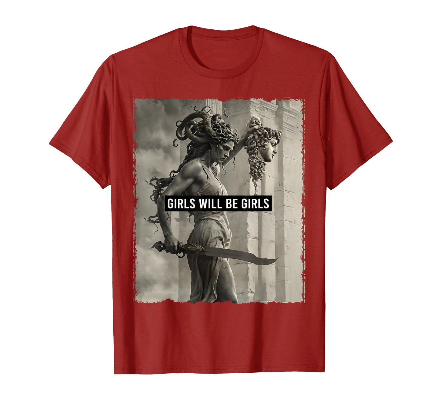 Girl Will Be Girls Patriotic Feminist 4th Of July USA Women T-Shirt