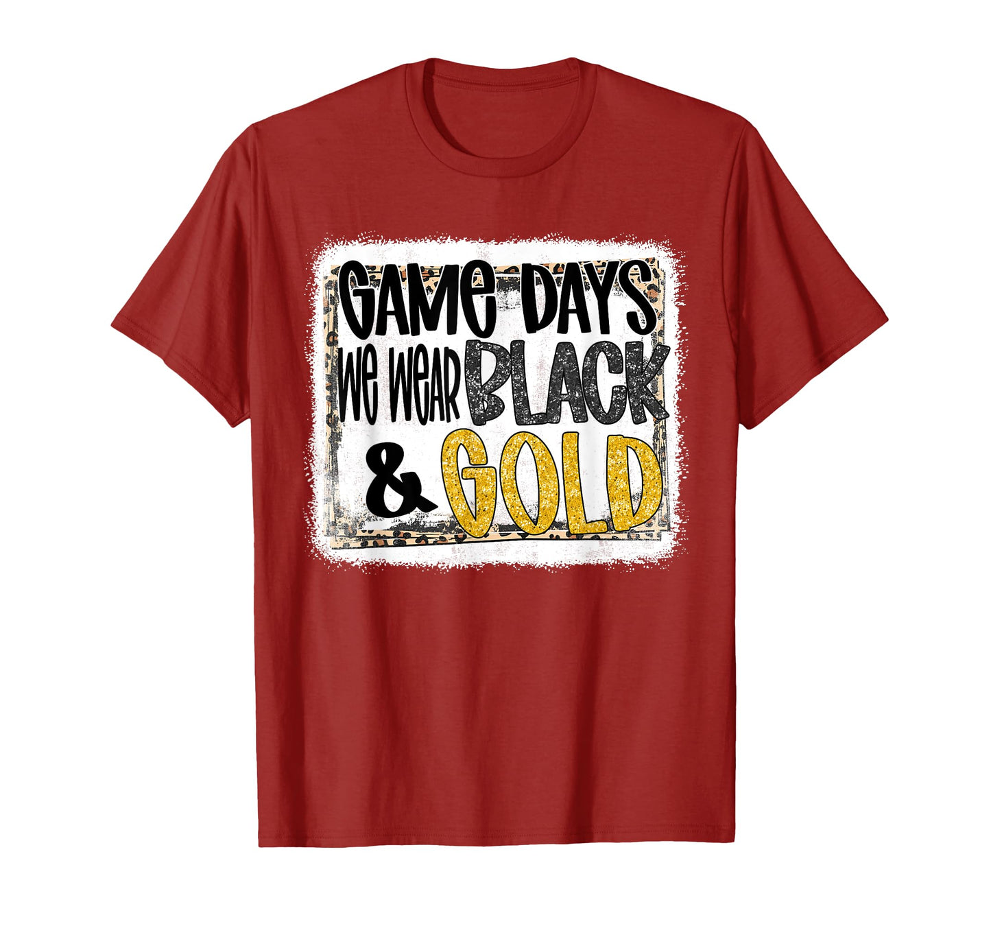 On Gameday Football We Wear Black And Gold School Spirit T-Shirt
