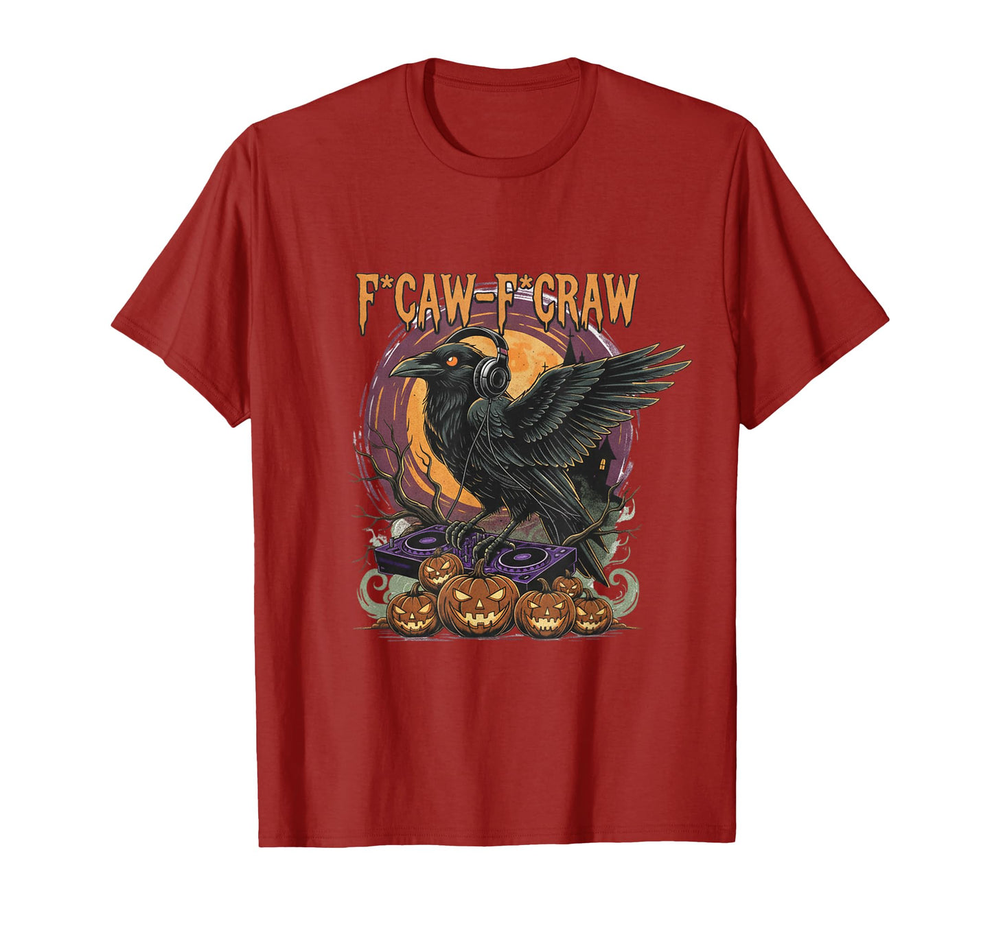 Halloween DJ F-CAW-F Dubbing Musical Craw Festive T-Shirt