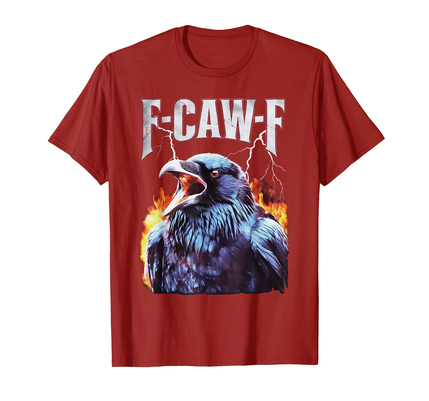 F-Caw-F Crow Bootleg FCawF Black Bird Meme 90s T-Shirt