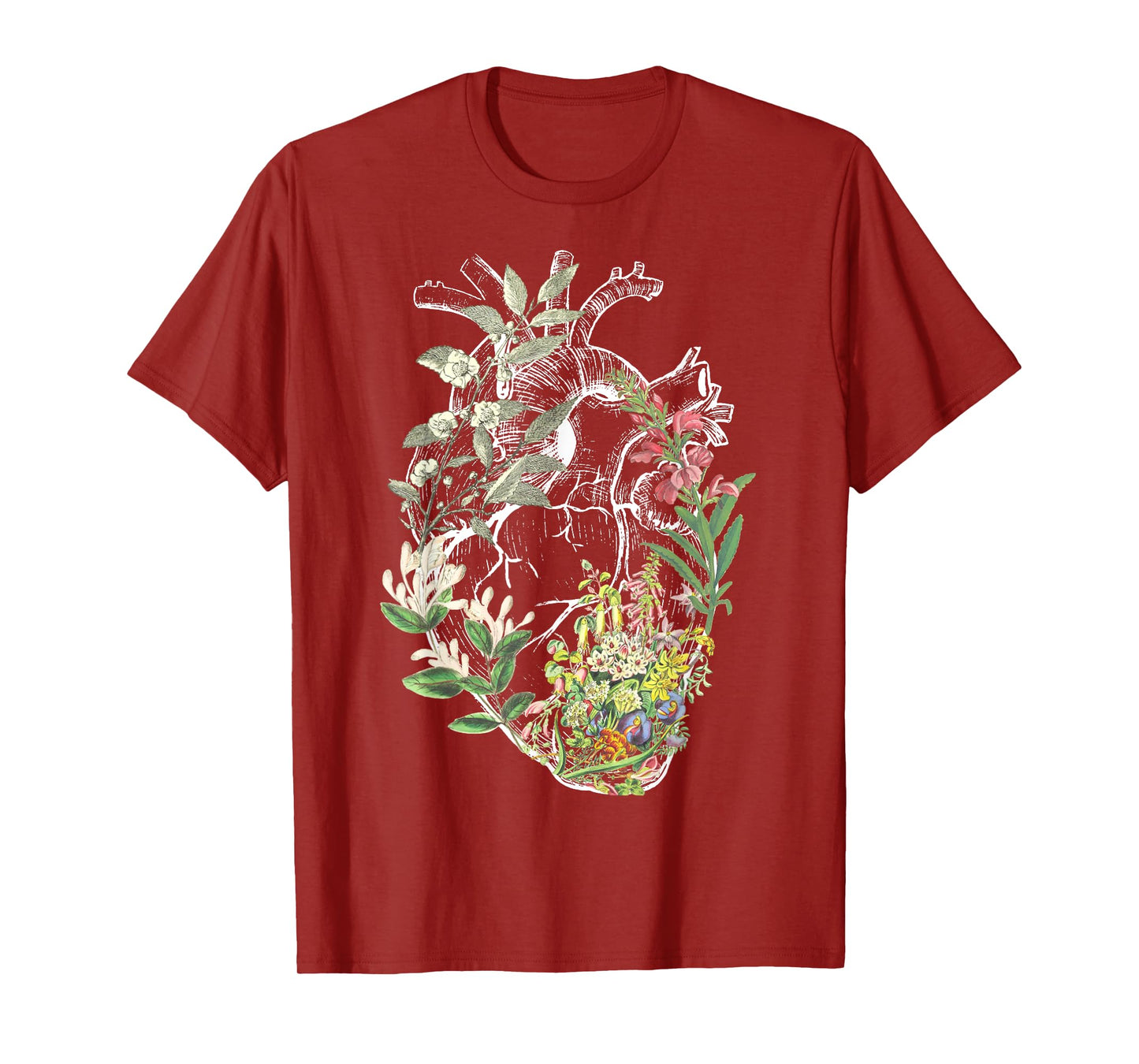 Anatomical Heart And Flowers Show Your Love T-Shirt