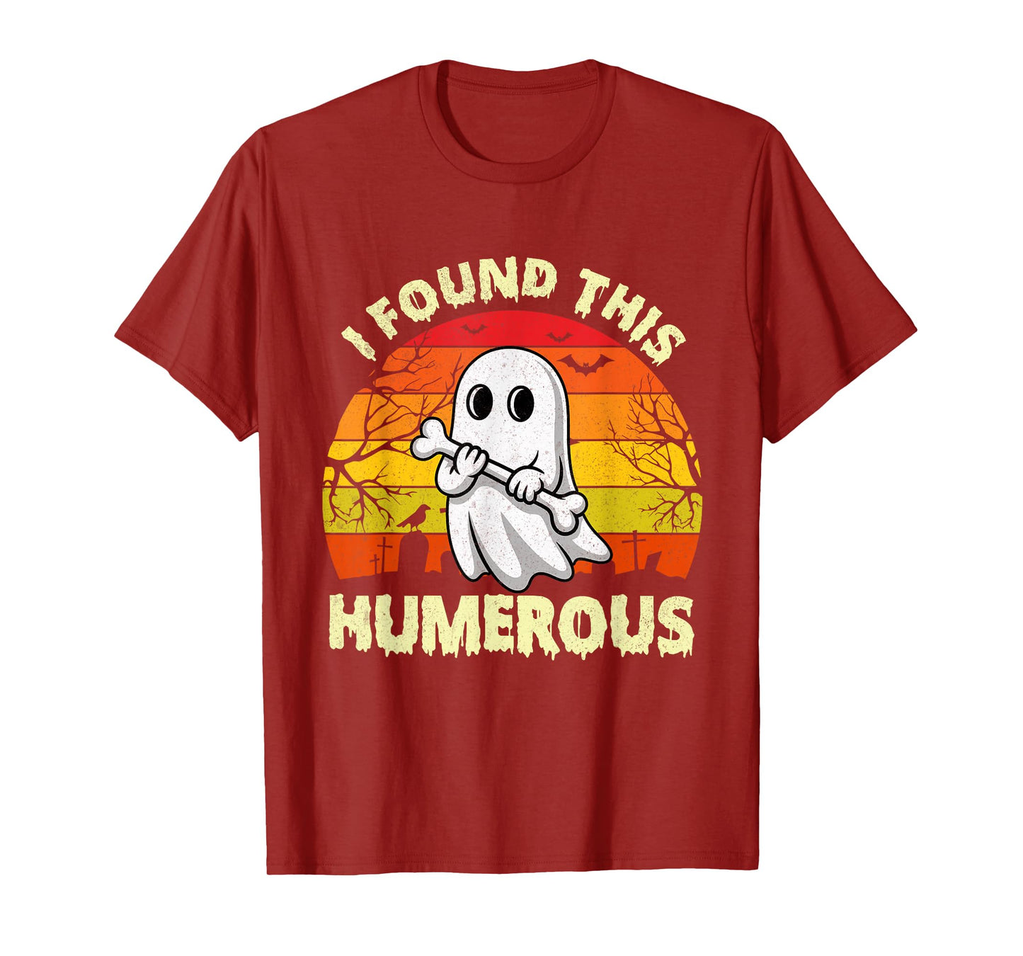 I Found This Humerus Funny Retro Ghost Nurse Halloween T-Shirt