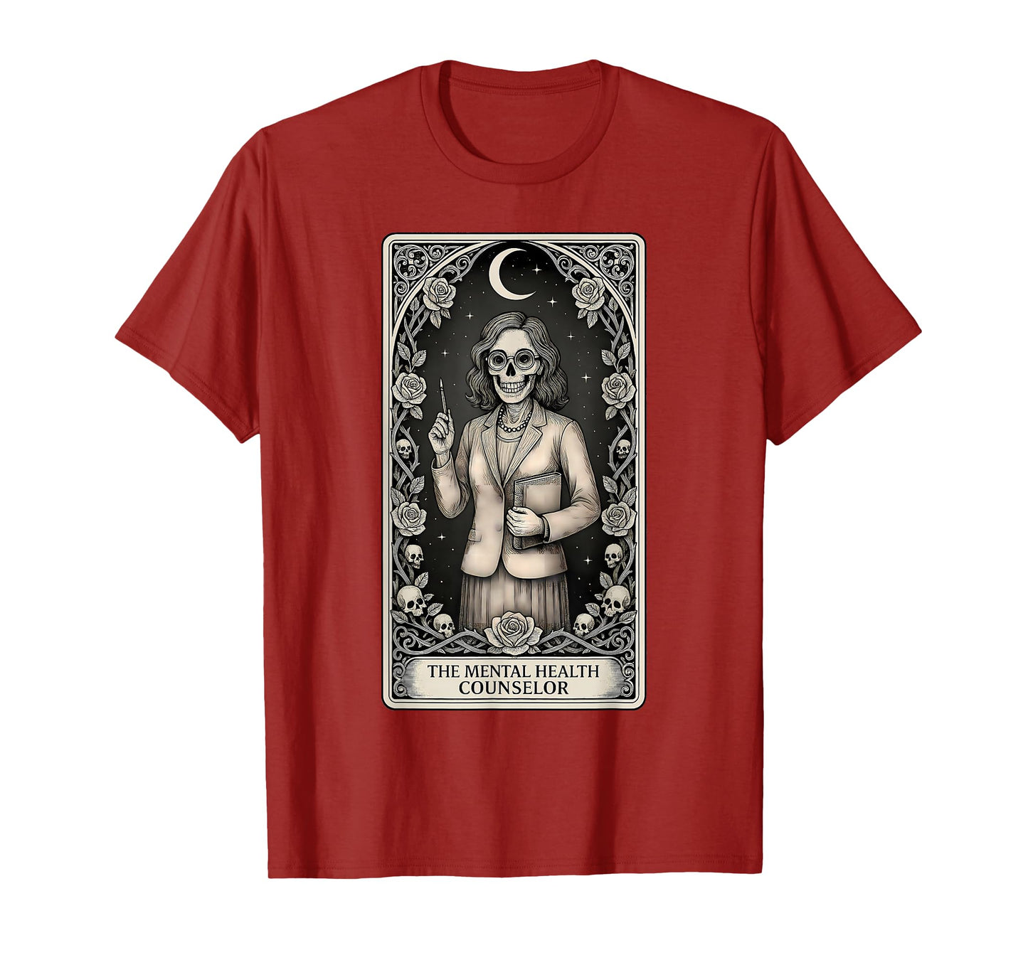 The Mental Health Counselor Skeleton Tarot Card T-Shirt