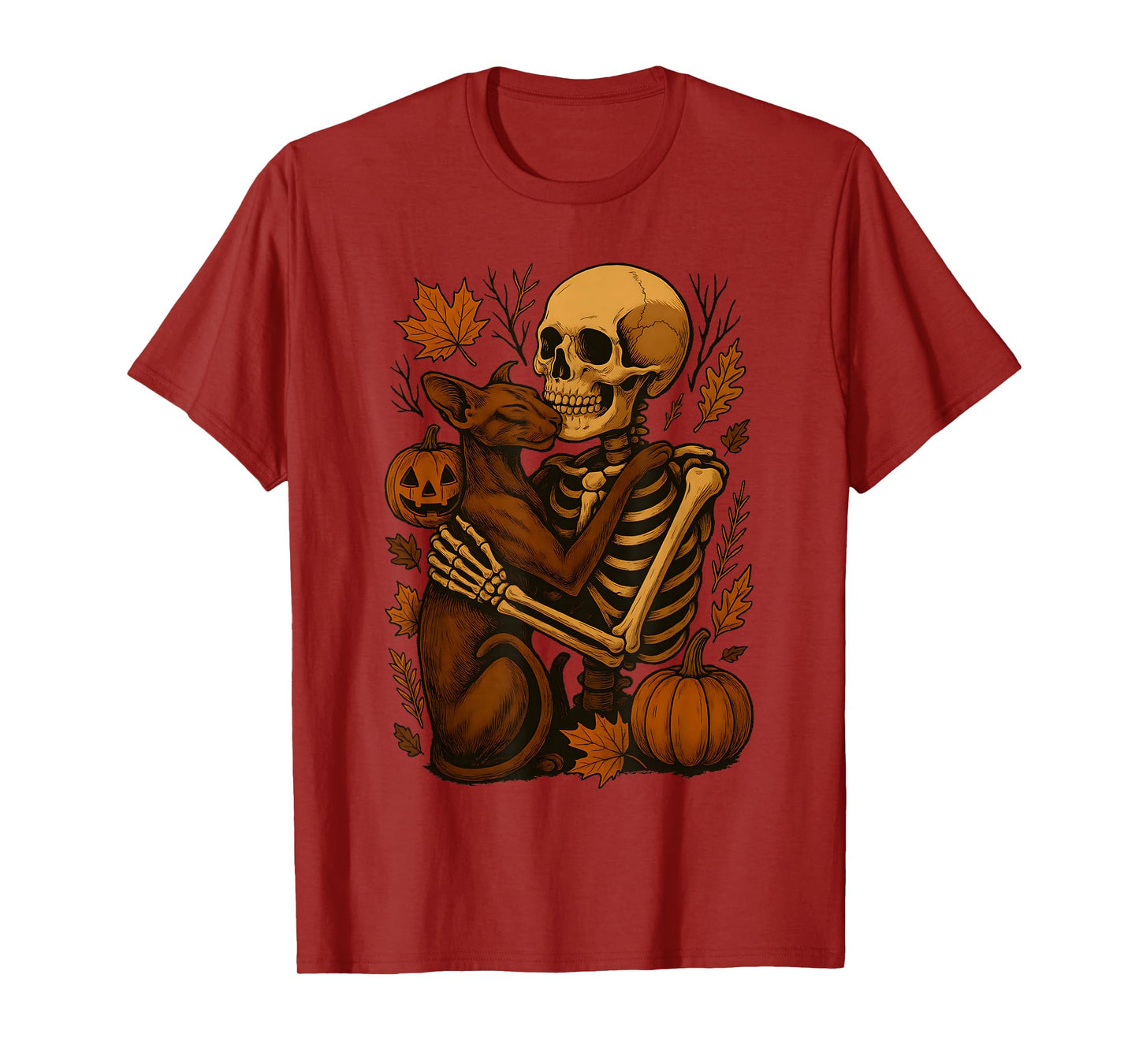 Skeleton Hugging Oriental Shorthair T-Shirt
