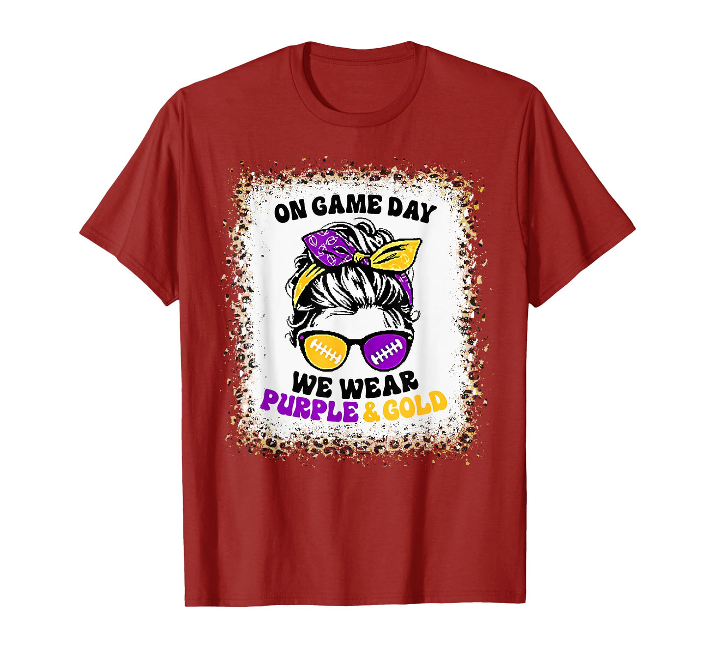 On Gameday Football We Wear Purple and Gold Game Day T-Shirt