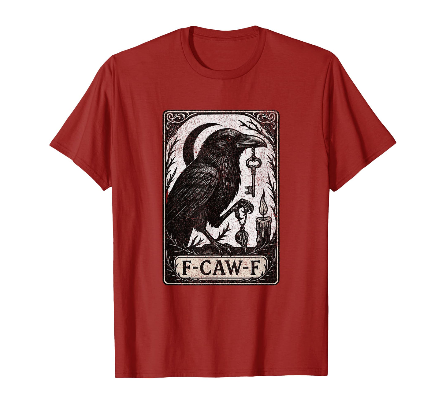F-CAW-F Black Crow Graphic Meme Adult Humor Design T-Shirt