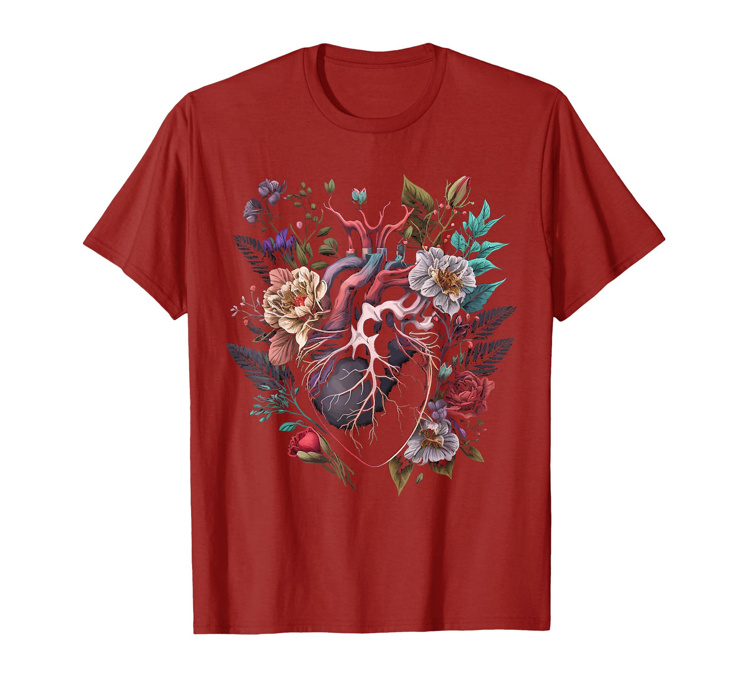 Anatomical Heart And Flowers Show Your Love T-Shirt