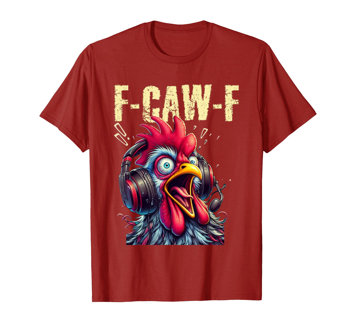 Gaming F-CAW-F Funny Chicken Scream Gamer Humor T-Shirt