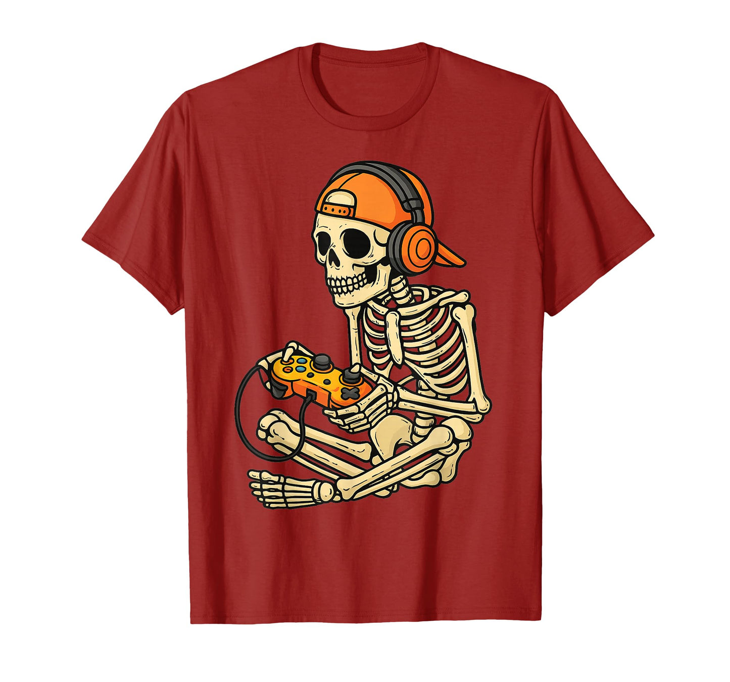 Skeleton Gamer Halloween Video Game Shirt for Boys & Men T-Shirt