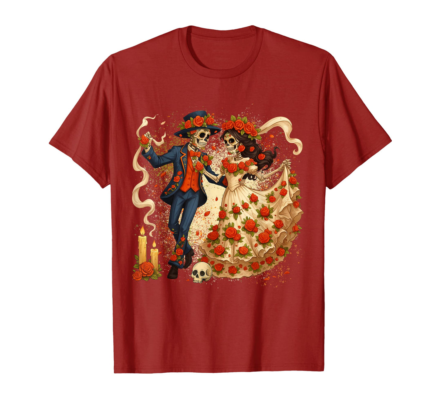 Dia De Los Muertos Skeletons Dancing Mexican Day of The Dead T-Shirt