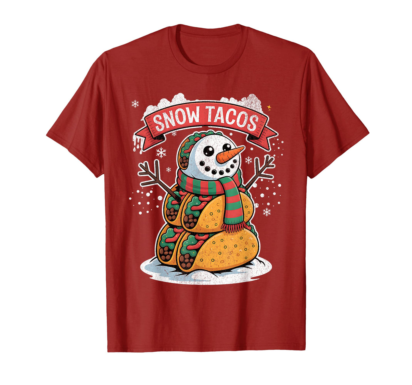 Snow Tacos Holiday Taco Design for National Taco Day T-Shirt