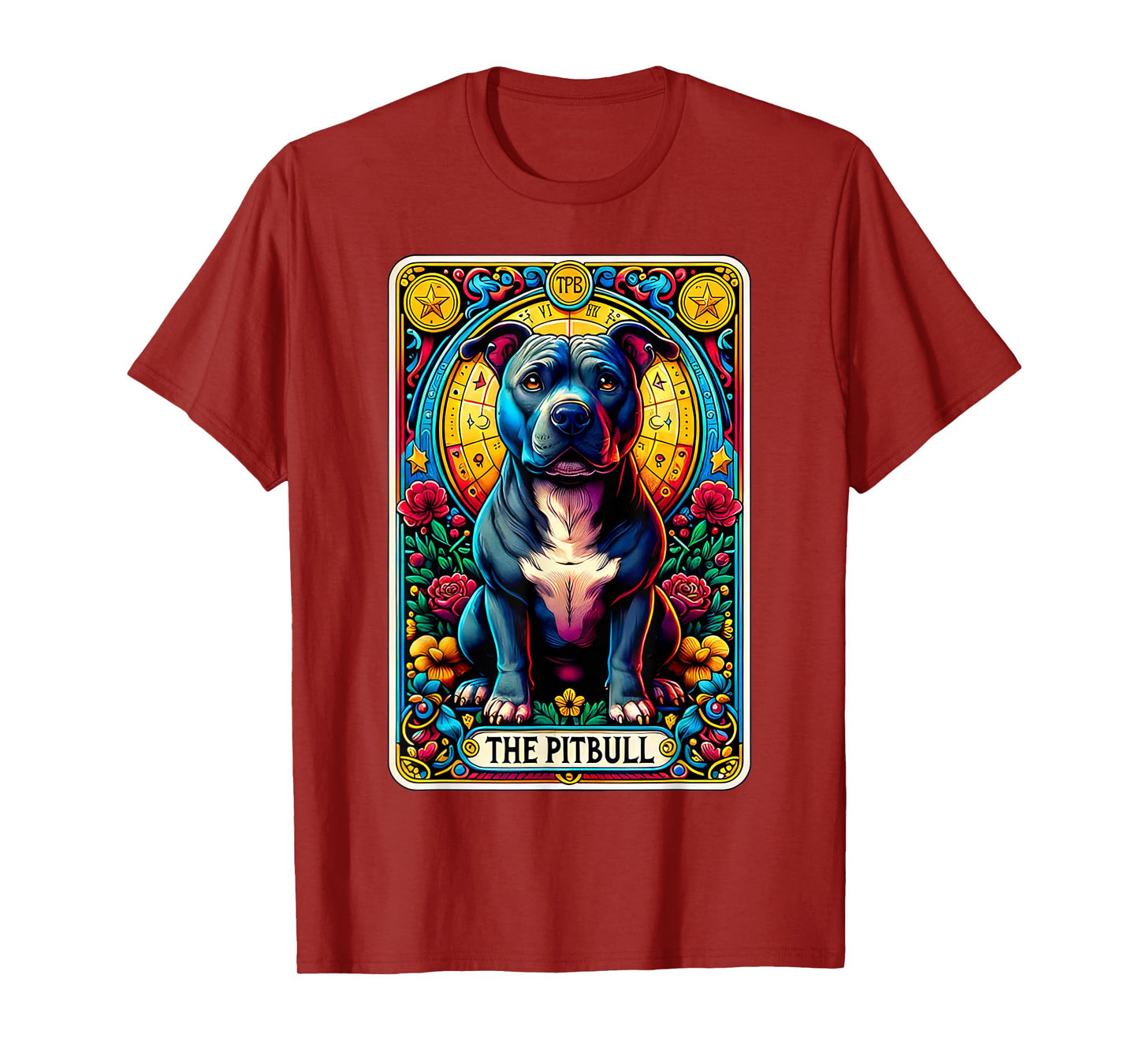 The Pitbull Tarot Card Dog Lover American Pit Bull Terrier T-Shirt for Men Women Kids